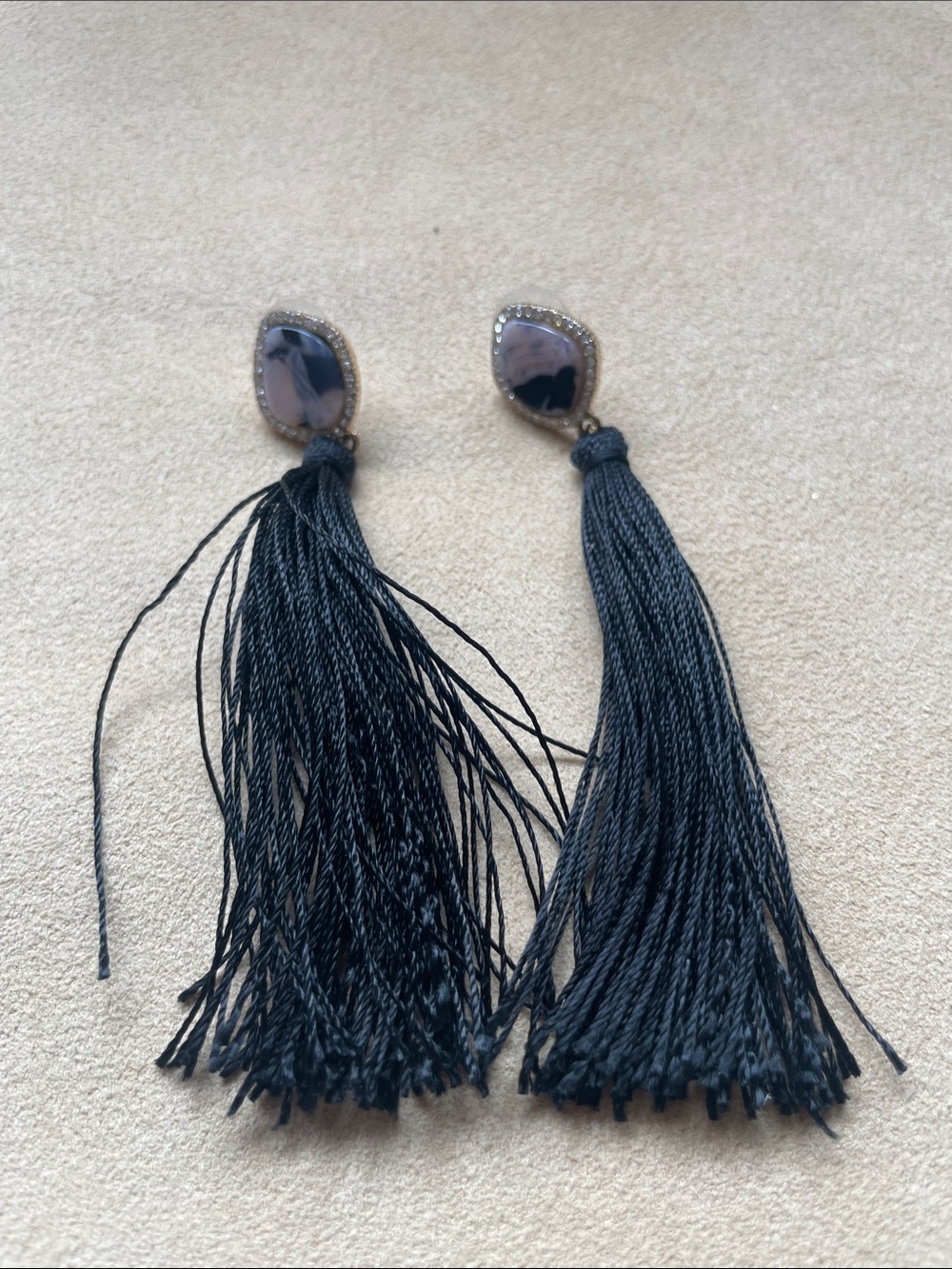 Baublebar Black Tassel Drop Earrings - Women Jewelry